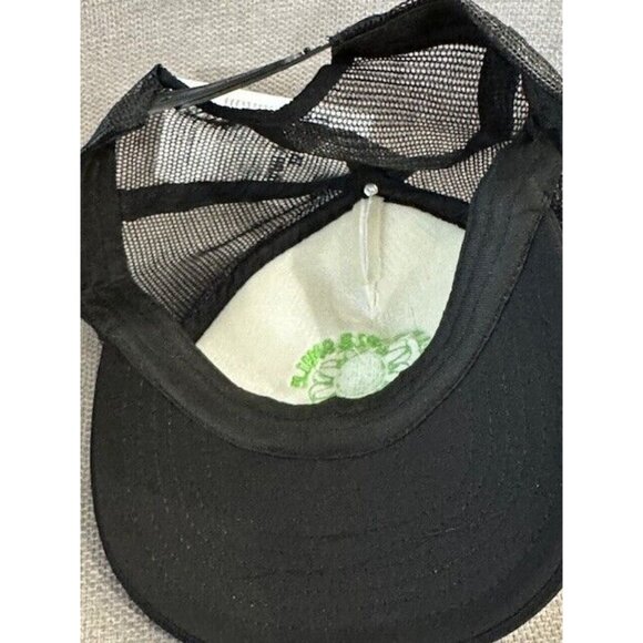 Smiley Originals Baseball Black White Green Help Peopl Smile Mesh Foam Snapback - Picture 6 of 7